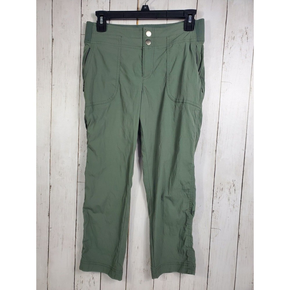 Athleta Olive Green Lightweight Nylon Hiking Pants Size 2 Women's Cropped